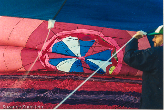 the balloon started to inflate. balloon