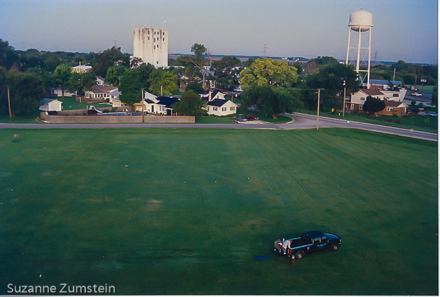 View of our launch site balloon